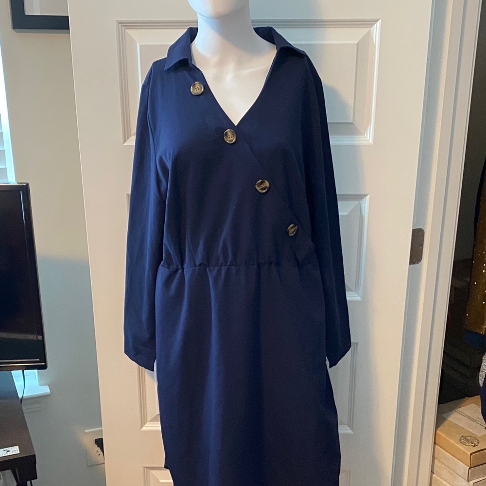 Eloquii Navy Blue Dress